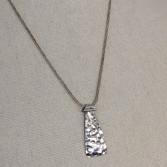 Retired Silpada Sterling Silver Hammered Pendant - Picture 2 of 8